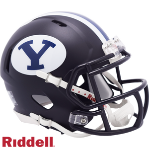 BYU Cougars Helmet Riddell Replica Mini Speed Style Navy - Riddell