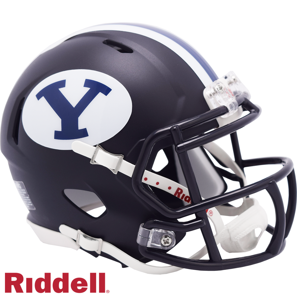 BYU Cougars Helmet Riddell Replica Mini Speed Style Navy - Riddell