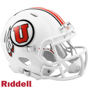 Utah Utes Helmet Riddell Replica Mini Speed Style White - Riddell