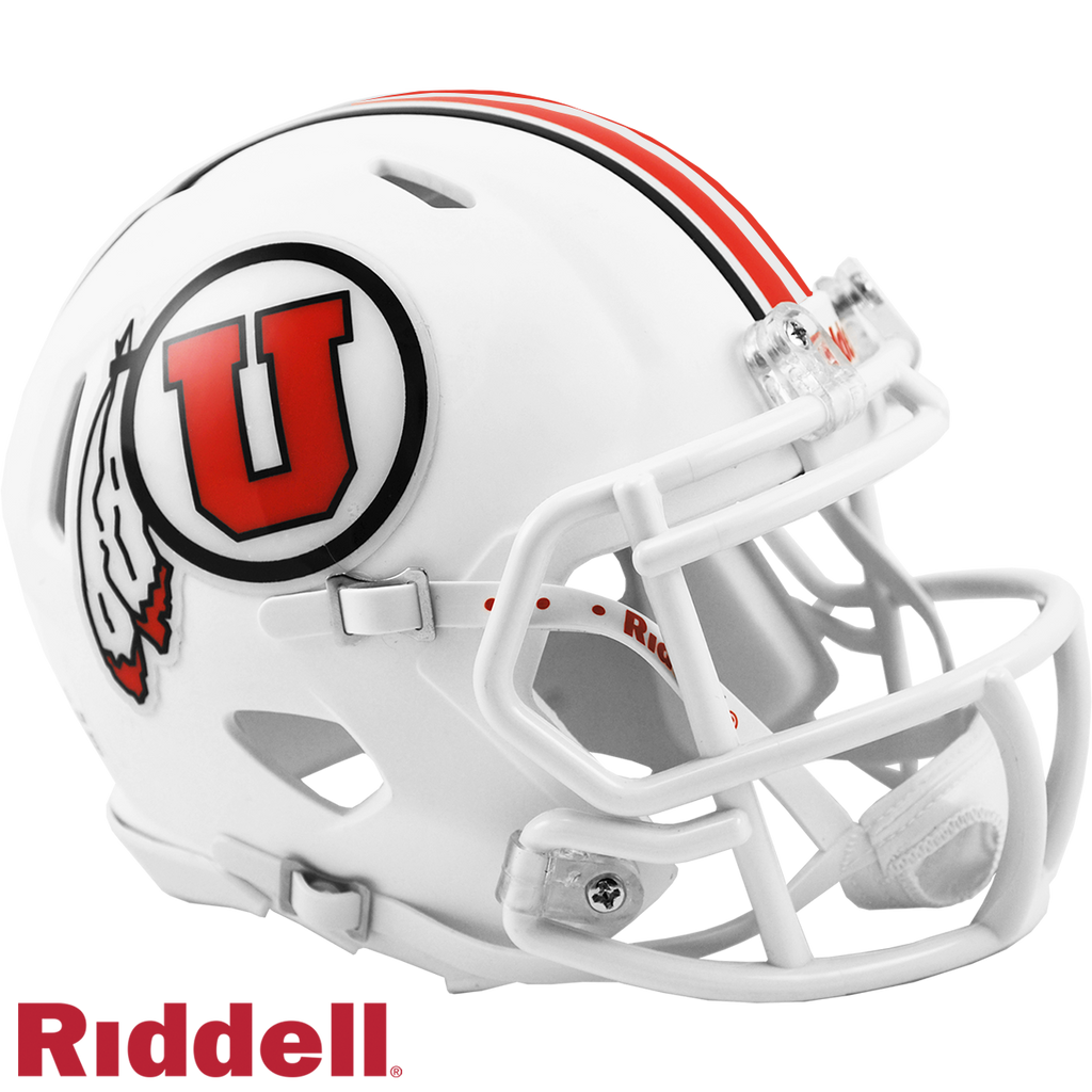 Utah Utes Helmet Riddell Replica Mini Speed Style White - Riddell