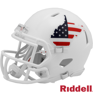 West Virginia Mountaineers Helmet Riddell Replica Mini Speed Style Stars and Strips - Riddell