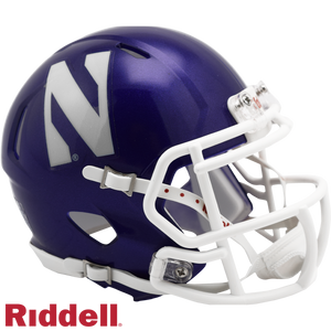 Northwestern Wildcats Helmet Riddell Replica Mini Speed Style Purple - Riddell