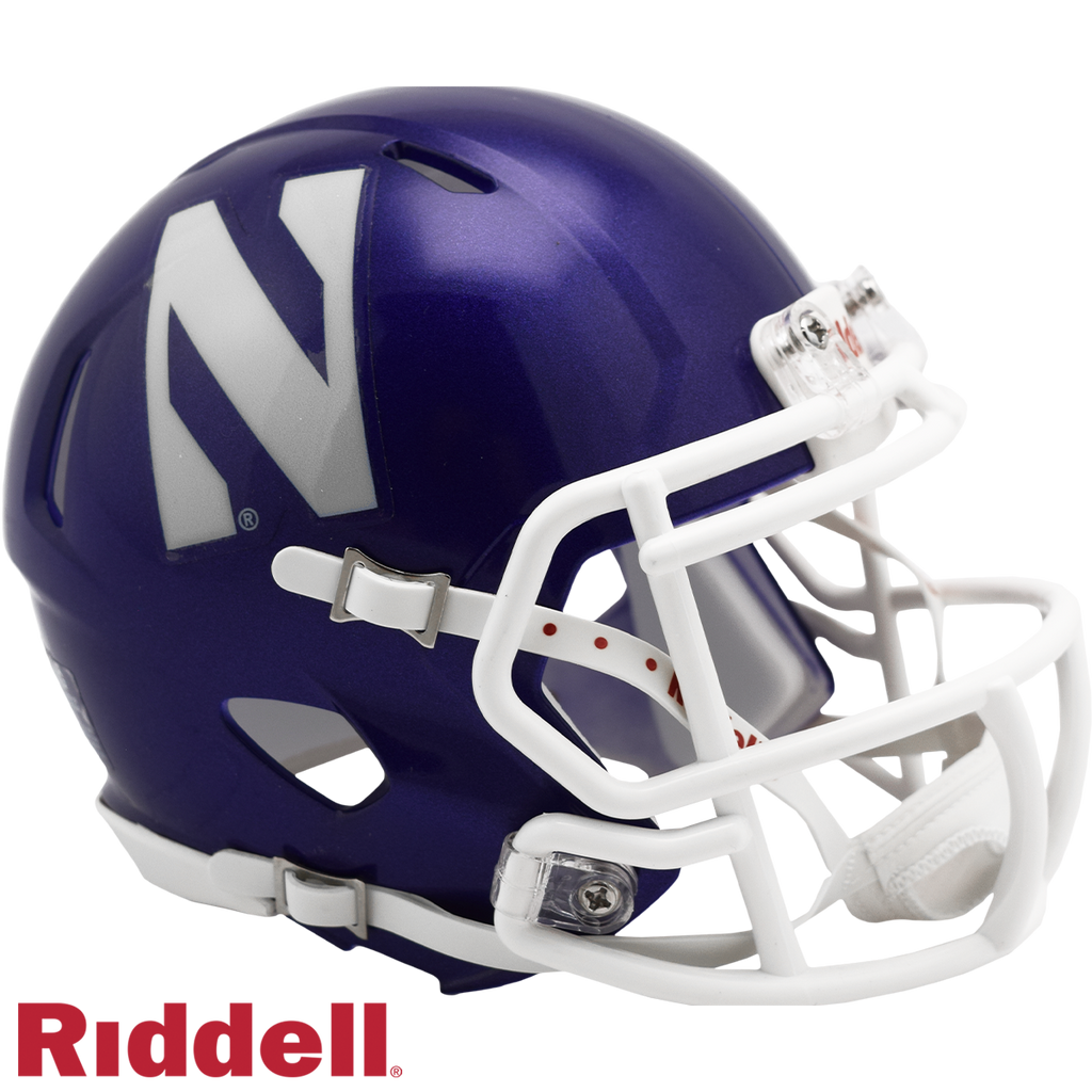 Northwestern Wildcats Helmet Riddell Replica Mini Speed Style Purple - Riddell