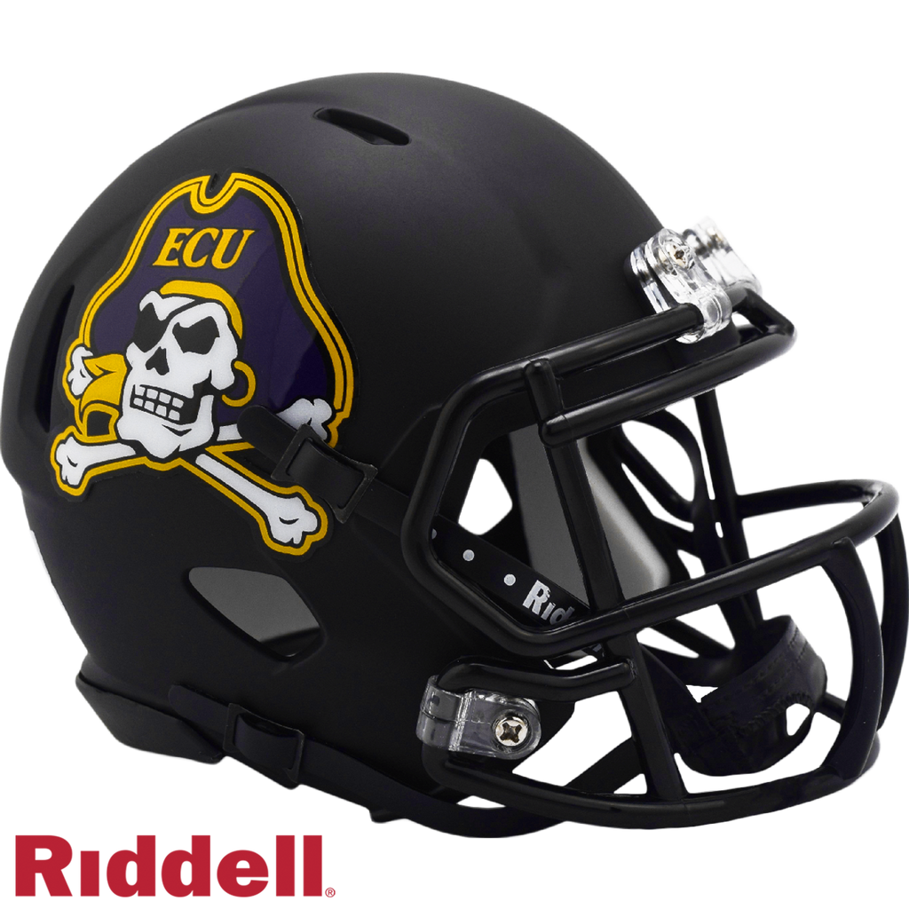 East Carolina Pirates Helmet Riddell Replica Mini Speed Style Matte Black - Riddell