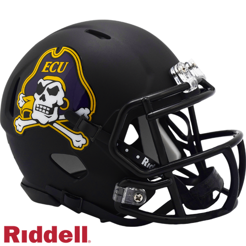 East Carolina Pirates Helmet Riddell Replica Mini Speed Style Matte Black - Riddell