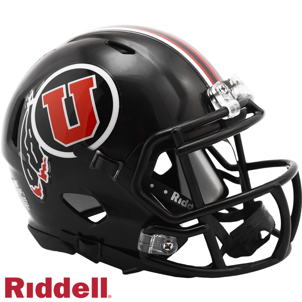 Utah Utes Helmet Riddell Replica Mini Speed Style Black - Riddell