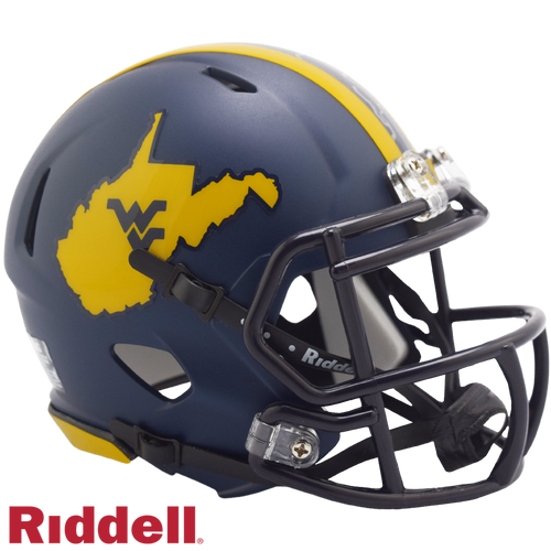West Virginia Mountaineers Helmet Riddell Replica Mini Speed Style Country Roads 2023 - Riddell