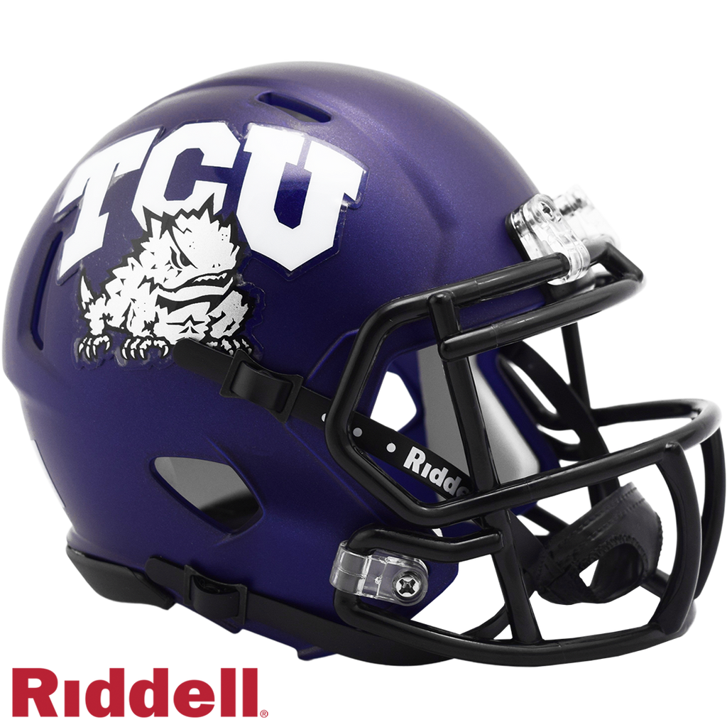 TCU Horned Frogs Helmet Riddell Replica Mini Speed Style Satin Purple - Riddell
