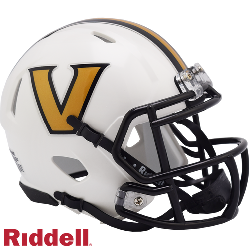 Vanderbilt Commodores Helmet Riddell Replica Mini Speed Style White - Riddell