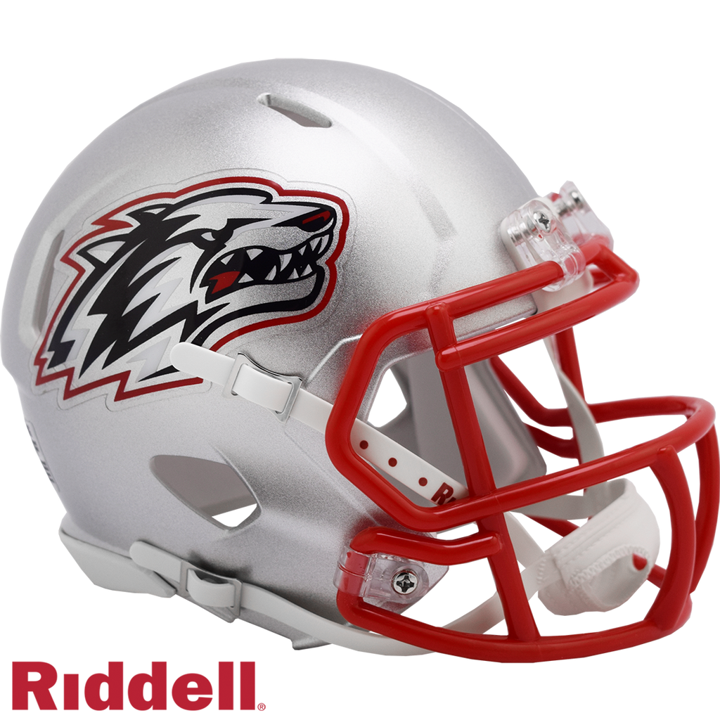 New Mexico Lobos Helmet Riddell Replica Mini Speed Style Silver - Riddell