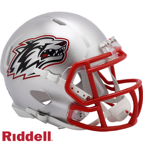 New Mexico Lobos Helmet Riddell Replica Mini Speed Style Silver - Riddell