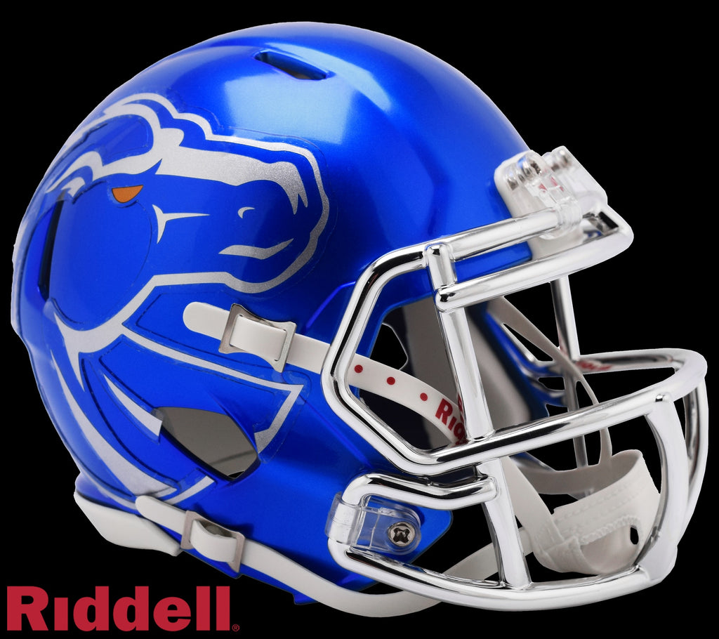 Boise State Broncos Helmet Riddell Replica Mini Speed Style Blue 2024 - Riddell