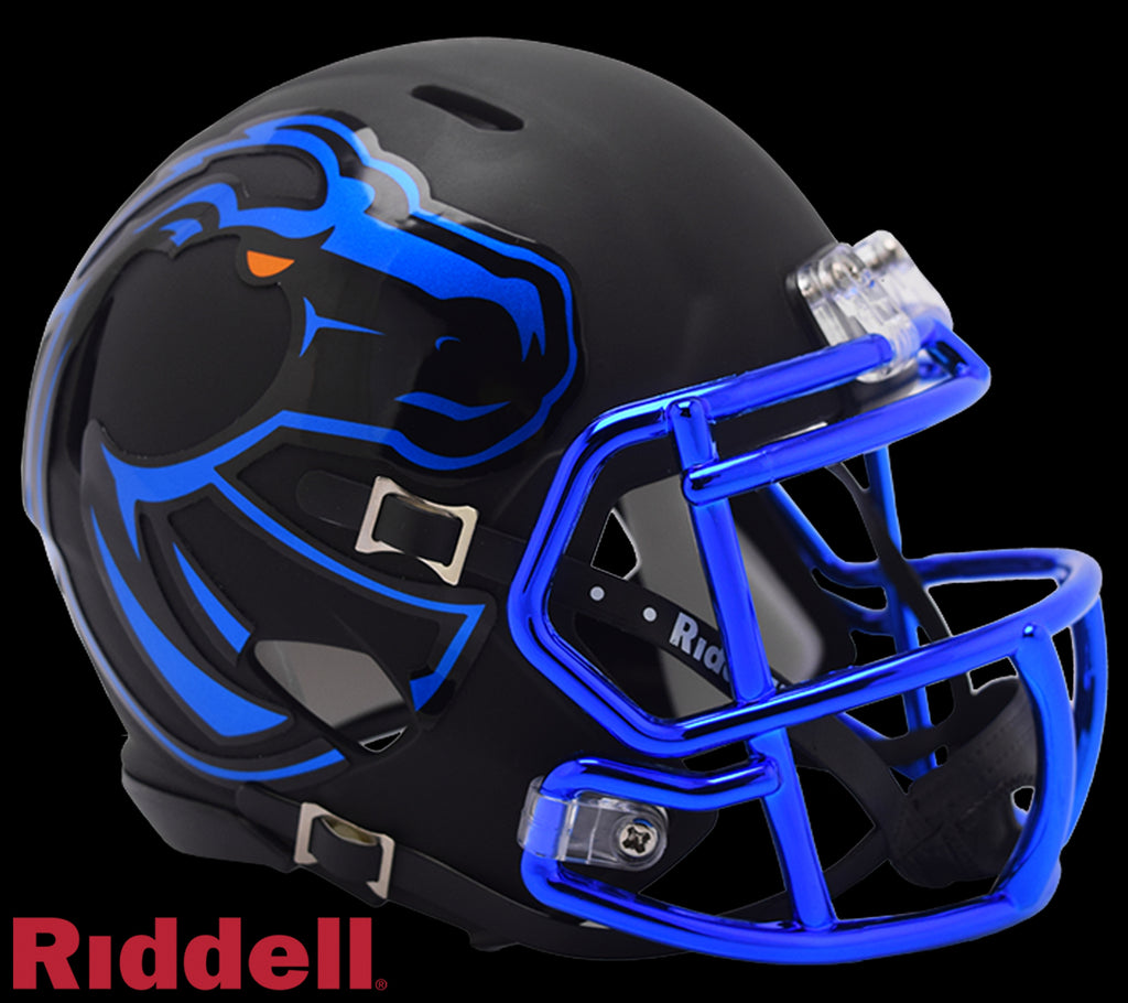 Boise State Broncos Helmet Riddell Replica Mini Speed Style Matte Black 2024 - Riddell