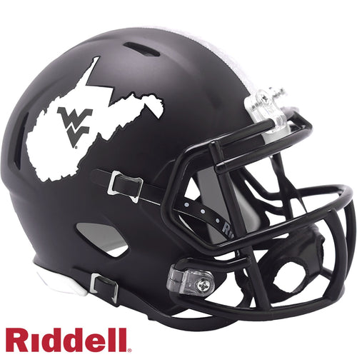 West Virginia Mountaineers Helmet Riddell Replica Mini Speed Style Coal Rush - Riddell