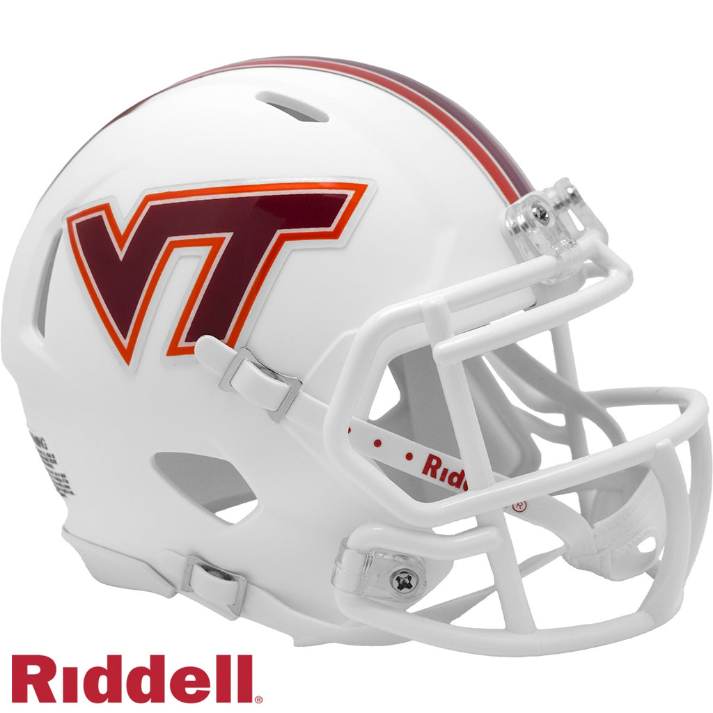 Virginia Tech Hokies Helmet Riddell Replica Mini Speed Style White - Riddell