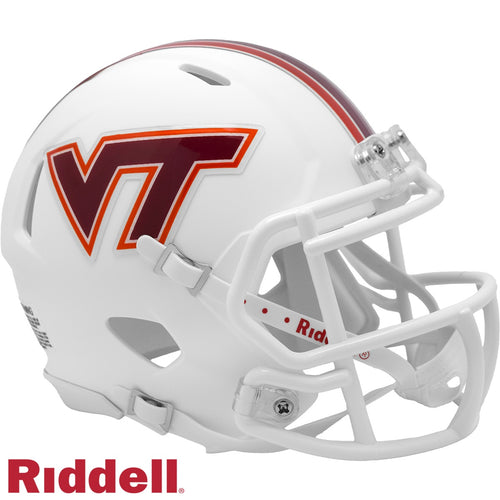 Virginia Tech Hokies Helmet Riddell Replica Mini Speed Style White - Riddell