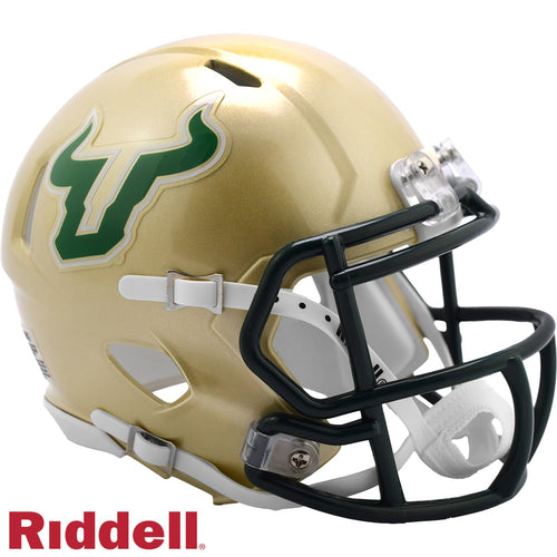 South Florida Bulls Helmet Riddell Replica Mini Speed Style Gold - Riddell