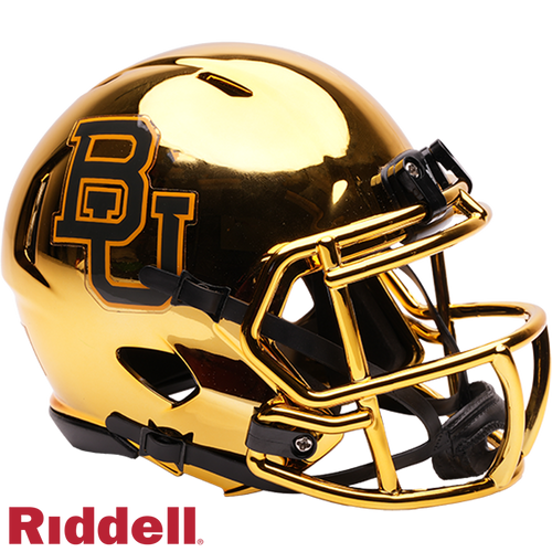 Baylor Bears Helmet Riddell Replica Mini Speed Style Chrome - Riddell