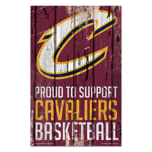 Cleveland Cavaliers Sign 11x17 Wood Proud to Support Design - WinCraft
