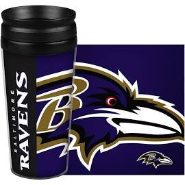 Baltimore Ravens Travel Mug 14oz Full Wrap Style Hype Design -