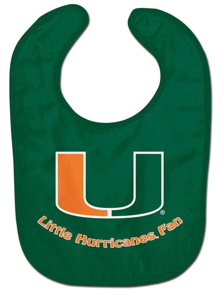 Miami Hurricanes Baby Bib - All Pro Little Fan - WinCraft