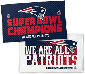 New England Patriots Towel 22x42 Locker Room Style Spectra Super Bowl 51 Champions Design - WinCraft