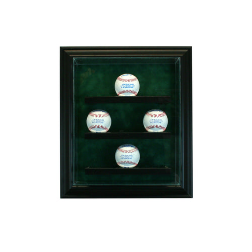 9 Baseball Cabinet Style Display Case with Black Moulding