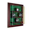 9 Hockey Puck Cabinet Style Display Case with Cherry Moulding