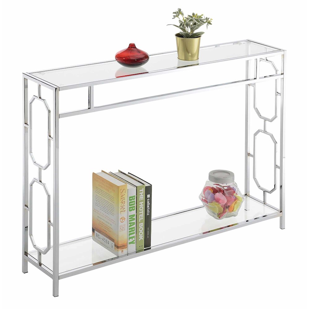 Omega Chrome Console Table - Convience Concept, Inc.
