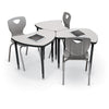Snap Desk Configurable Student Desking -Gray Nebula Top Surface & Black Edgeband - BALT