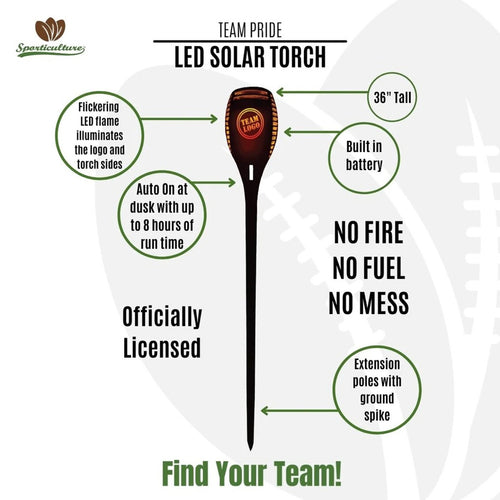 Baltimore Ravens Solar Torch LED - Sporticulture