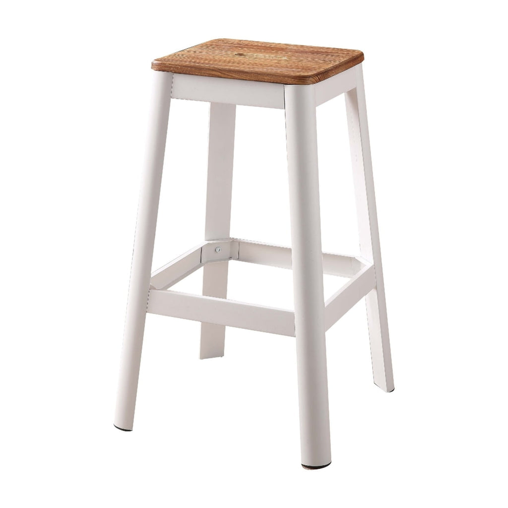 Acme ACME 72331 Jacotte Bar Stool  Natural & White