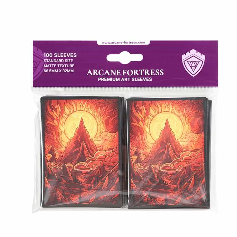Arcane Fortress: Stained Glass: Fire And Ice Dragon Matte Sleeves 100Ct