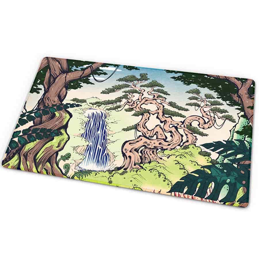 Arcane Fortress: Ukiyo-E Collection: Verdant Sanctuary Standard Playmat (24-Inch X 14-Inch)