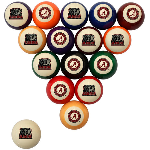 ALABAMA STANDARD COLOR NUMBERED BILLIARD BALL SET STANDARD COLOR BILLIARD BALL SET - ALABBSSTD