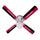 ARKANSAS CEILING FAN - 42'' RED/BLACK - ARKFAN100-42