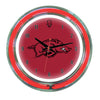 ARKANSAS NEON WALL CLOCK - 14'' RED FACE / RED NEON - ARKNWC200-14
