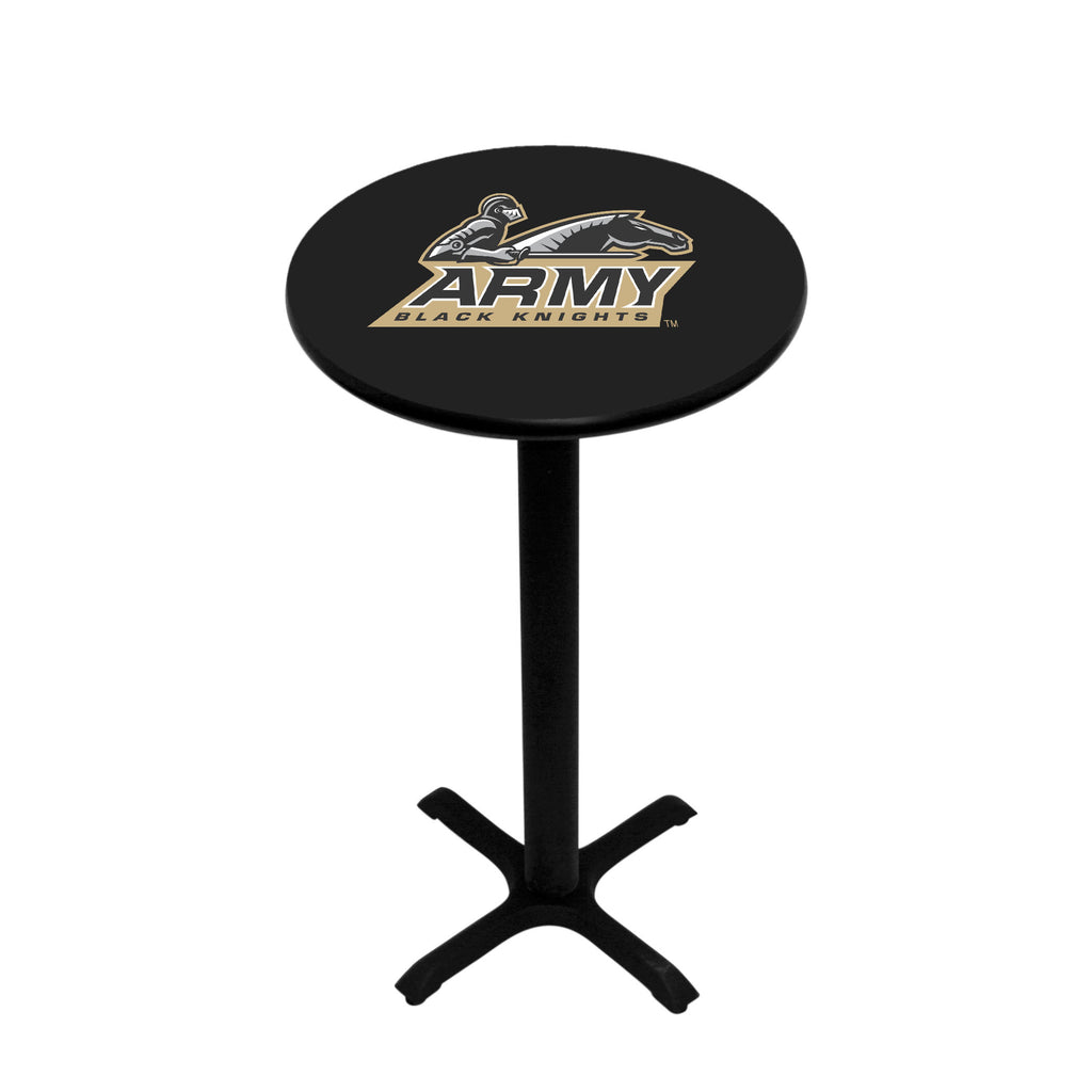 ARMY PEDESTAL PUB TABLE BLACK - ARMPTB104