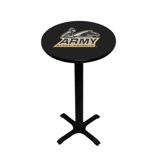 ARMY PEDESTAL PUB TABLE BLACK - ARMPTB104