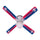 ARIZONA CEILING FAN - 42'' BLUE/RED - ARZFAN100-42