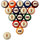 ARIZONA STATE STANDARD COLOR NUMBERED BILLIARD BALL SET STANDARD COLOR BILLIARD BALL SET - ASUBBSSTD