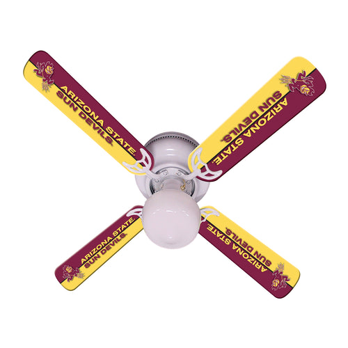 ARIZONA STATE CEILING FAN - 42'' MAROON/GOLD - ASUFAN100-42