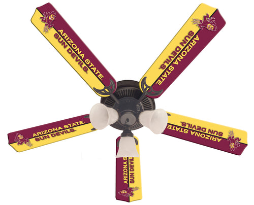 ARIZONA STATE CEILING FAN - 52'' MAROON/GOLD - ASUFAN100-52