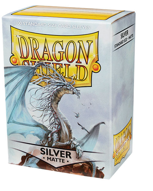 Arcane Tinmen - Dragon Shield 100Ct Box Deck Protector Matte Silver