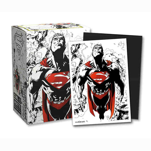 Arcane Tinmen -  Dragon Shield Sleeves: Matte Dual Art: Superman Core (Red-White) (100Ct)