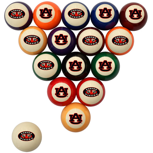 AUBURN STANDARD COLOR NUMBERED BILLIARD BALL SET STANDARD COLOR BILLIARD BALL SET - AUBBBSSTD