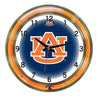 AUBURN NEON WALL CLOCK - 18'' BLUE FACE / ORANGE NEON - AUBNWC100-18