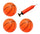 AZ Trading & Import PS07X3 Inflatable Magic Shot Mini Hoop Basketballs with Pump - Pack of 3