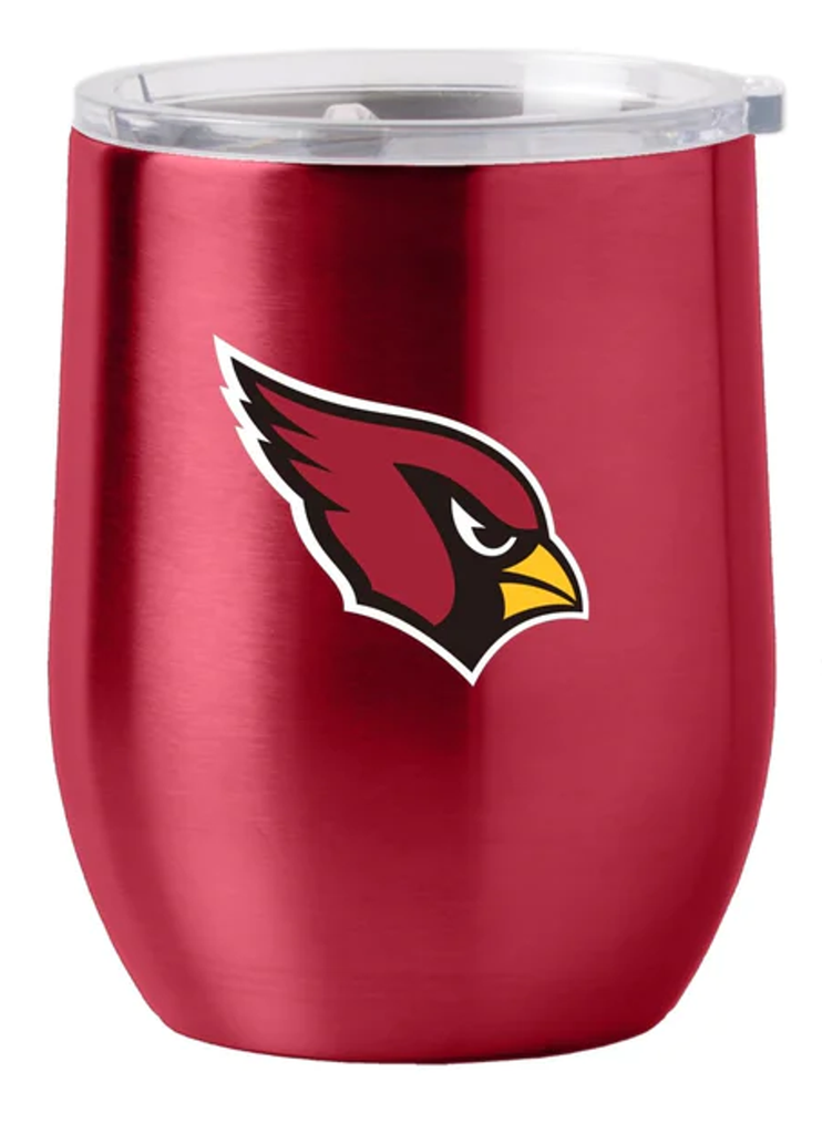 Arizona Cardinals Travel Tumbler 16oz Stainless Steel Curved - Logo Brands