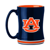 Auburn Tigers Coffee Mug 14oz Sculpted Relief Team Color - Logo Brands